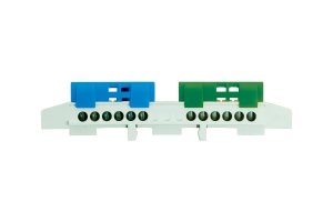 Listwa zaciskowa na szynę 2x6‑torowa dzielona niebieska/zielona TH35 IP20 E.4177 Pawbol