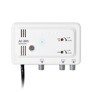 Wzmacniacz antenowy szerokopasmowy 2 wejścia AI-201 ALCAD