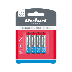 Baterie alkaliczne REBEL LR03 4szt/bl.