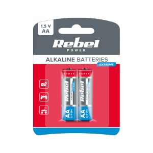 Baterie alkaliczne REBEL EXTREME LR06 2szt/bl.
