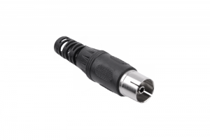 Gniazdo antenowe TV na kabel długie czarne Cabletech