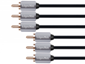 Kabel 3RCA-3RCA component 1.8m Kruger&Matz