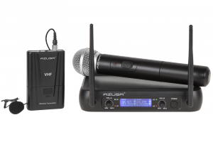 Mikrofon VHF 2 kanały WR-358LD (1 x mik. do ręki + 1x klip)