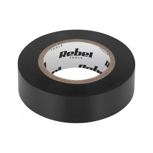 Taśma izolacyjna klejąca REBEL (0,13 mm x 19 mm x 10 yd) czarna