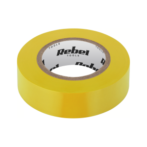 Taśma izolacyjna klejąca REBEL (0,13 mm x 19 mm x 10 yd) żółta