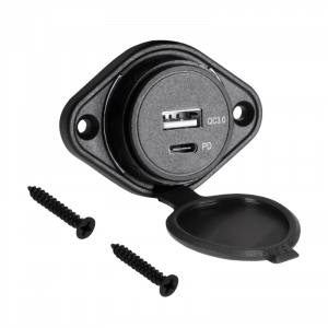 Ładowarka samochodowa USB+USB typu C z funckją Quick Charge i Power Delivery