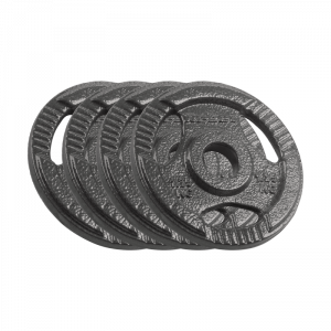 Obciążenie żeliwne zestaw 4x1.25kg, otwór 31mm, talerz z uchwytami, REBEL ACTIVE