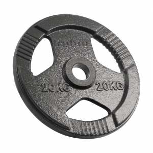 Obciążenie żeliwne olimpijskie 20kg, otwór 51mm, talerz z uchwytami, REBEL ACTIVE 