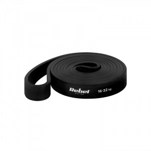 Guma do ćwiczeń lateksowa - Power Band PL-3, czarna 16-32 kg  REBEL ACTIVE