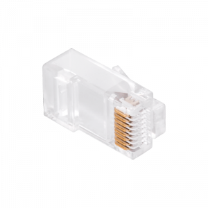 Wtyk telefon.  RJ45  8P 8C(drut)przelotowy CAT.6E