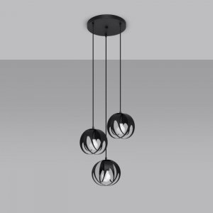 Lampa wisząca TULOS 3P czarna