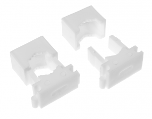 Uchwyt dwudzielny odstępowy UM, biały, 50szt., H.7208, Pawbol