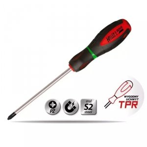 Wkrętak krzyżowy Pozidriv PZ1x100mm, stal S2, uchwyt 3-mat.