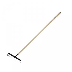 Grabie 14-zębne wzmocnione, trzonek drewniany, 132cm