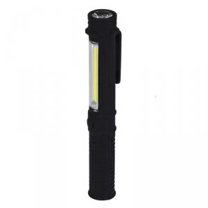 Latarka 1.5W COB LED+1W LED, pen, z bateriami