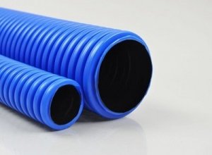 Rura karbowana dwuwarstwowa niebieska 50m, śr. 75mm, 250N QRK FLEX (04.27A)