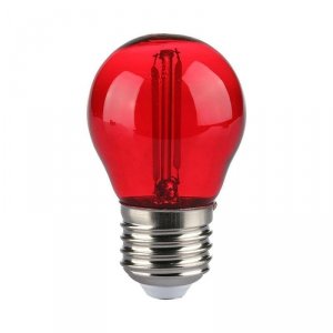 Żarówka LED V-TAC 2W Filament E27 Kulka G45 Kolor VT-2132 Kolor Czerwony 60lm