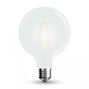 Żarówka LED V-TAC 7W Filament E27 Kula G95 Mrożona VT-2057 6400K 840lm