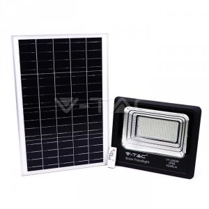 Projektor LED Solarny V-TAC 50W Czarny IP65, Pilot, Timer VT-300W 4000K 4200lm