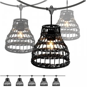 ZESTAW CRETE Girlanda ogrodowa 5m + kabel 5m + 5x klosz R2