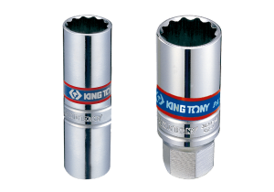 NASADKA DO ŚWIEC 3/8 14mm x 63mm 12-kąt. WKŁADKA GUMOWA King Tony