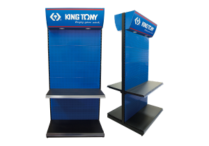 DWUSTRONNY REGAŁ EKSPOZYCYJNY Z PODŚWIETLENIEM KING-TONY 1000 x 960 x 2200mm King Tony