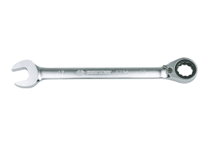 KLUCZ PŁASKO-OCZKOWY Z GRZECHOTKĄ DWUKIERUNKOWĄ 72 ZĘBY Z BLOKADĄ OCZKA 140 x 8mm King Tony