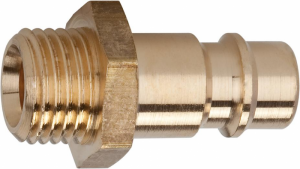 Nypel wtykowy mosiadz do zlacza ? nom. 7,2mm, gwint zewnetrzny G 3/8 RIEGLER
