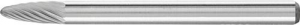 Maly frez trzpieniowy ze stopow twardych, lukowo-zaokraglony 0613 53mm 6x13mm Pferd