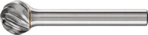 Frez trzpien. z weglika spiekanego, kulisty 1210, stal nierdz. 6mm 12x10,8mm Pferd