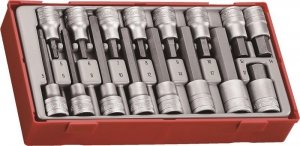 16-elementowy zestaw grotów wymiennych typu imbus z chwytem kwadratowym 1/2 Teng Tools TTHEX16