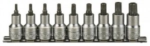 Nasadki trzpieniowe Tx w zestawie z chwytem kwadratowym 1/2 Teng Tools M1213Tx