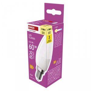 Żarówka LED Classic świeczka  / E14 / 6,5 W (60 W) / 806 lm / ciepła biel