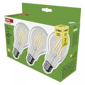Żarówka LED Filament A60 / E27 / 5,9 W (60 W) / 806 lm / Ciepła biel