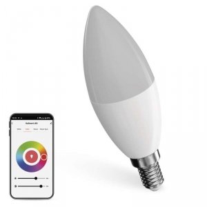 GoSmart Żarówka LED świeczka / E14 / 4,8 W (40 W) / 470 lm / RGB / ściemnialna / Zigbee