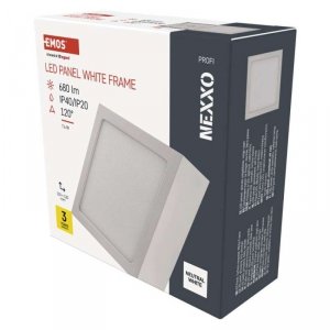 Panel LED natynkowy NEXXO, kwadrat, biały, 7,6W,neutralna biel