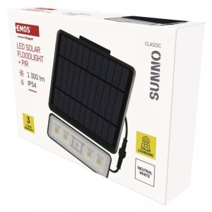 Naświetlacz LED Garden SUNNO solarny z PIR, 1300 lm, neutralna biel