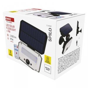 Naświetlacz LED Garden SPILO solarny z PIR, 1500lm, neutralna biel