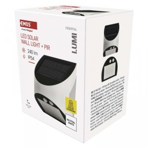 Oprawa LED Garden LUMI solarna z PIR, 240lm, biała, neutralna biel