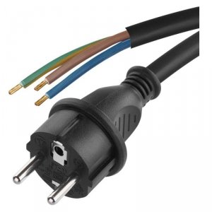Przewód przyłączeniowy guma 3×1,5mm, 3m czarny