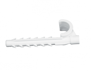 Uchwyt montażowy HUK, fi12mm, biały, 100szt., H.7201, Pawbol