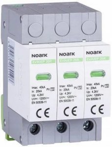 Ogranicznik przep. NOARK, SPD Ex9UEP Noark 1000DC/typ T2/6.25kA/3 moduły szer./dla nieuziemionych systemów PV