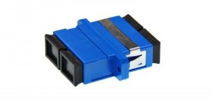 adapter SC SM duplex plastikowy niebieski
