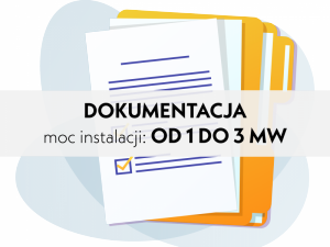 Przygotowanie dokumentacji do wejścia na teren budowy z odbiorami, po otrzymaniu WP (WarunkiPrzyłączeniowe). Moc instalacji od 1