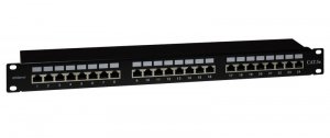 Panel 19 24xRJ45 STP kat.5e (1U) z półką