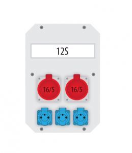 Rozdzielnica 12S, 2x16/5, 3x250V, IP65 (B.18.1602-6)