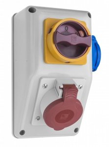 Rozdzielnica R-BOX Kompakt 1x16A/5p, 1x250V, wyłącznik L/P, IP44 (B.165/1/LP)