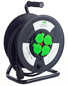 Przedłużacz bębnowy 30m OW3x1,5 4x230V IP44 bęben plastikowy E9131Q48163 ELS