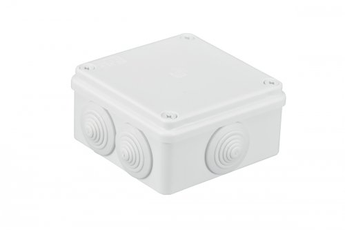 Puszka instalacyjna 100x100x50 hermetyczna biała z dławikami S-BOX 106B Pawbol