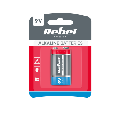 Baterie alkaliczne REBEL 9V 6LR61